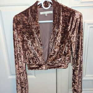 Lovers + Friends Velvet Floyd Long sleeve Top Size XXS